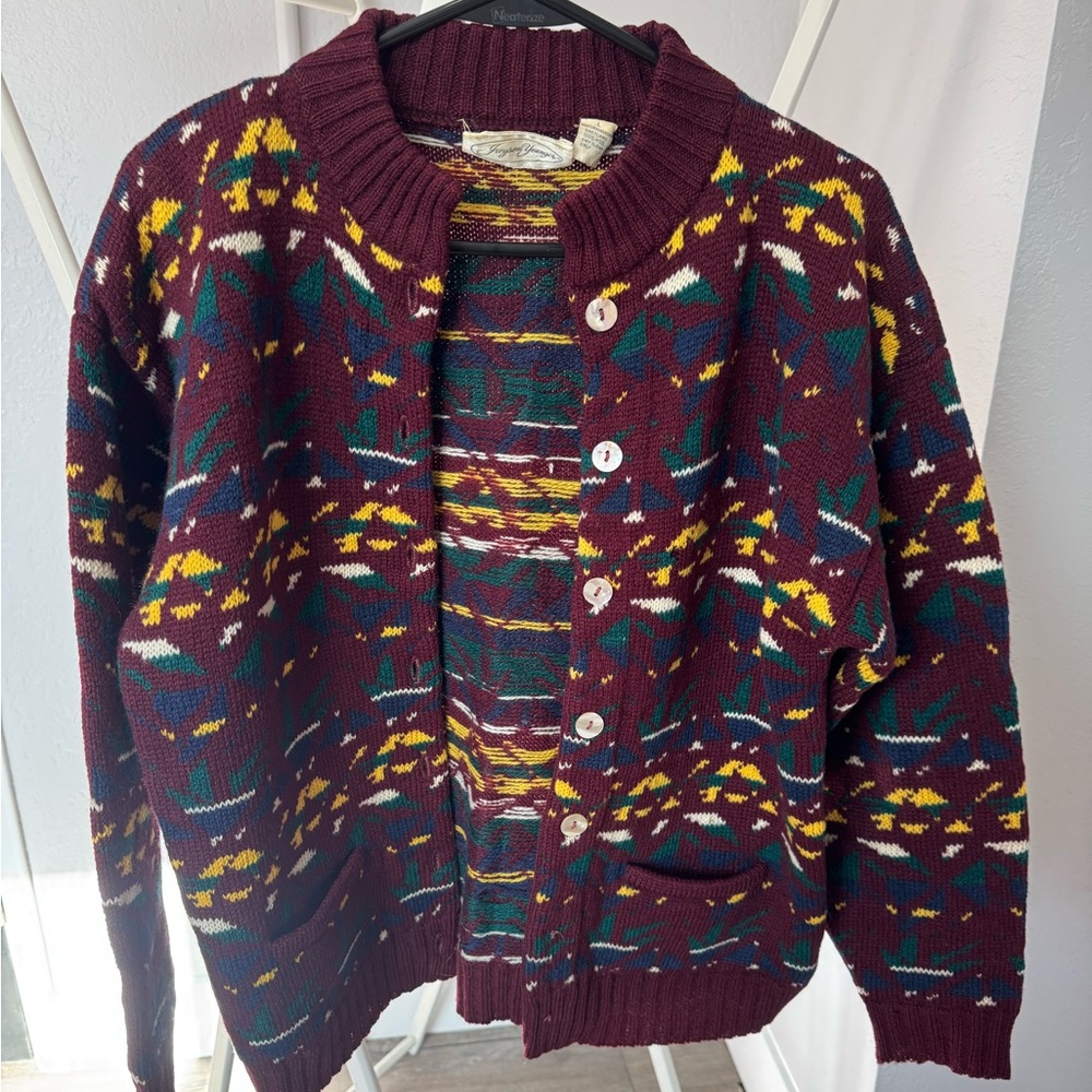 Jayson Younger Vintage Cardigan, Size L 100% Wool
